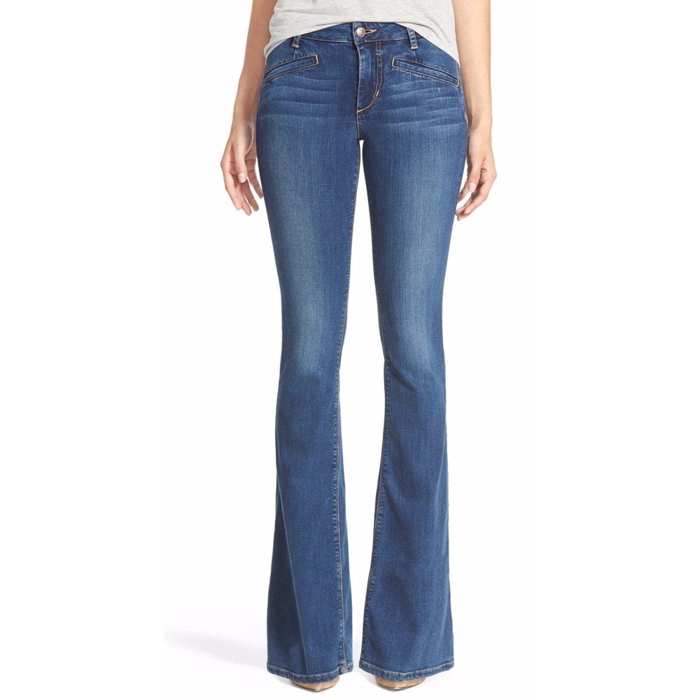 Joe's Jeans Mustang Flawless Mid Rise Flare Denim Pants Camilla 23 $198